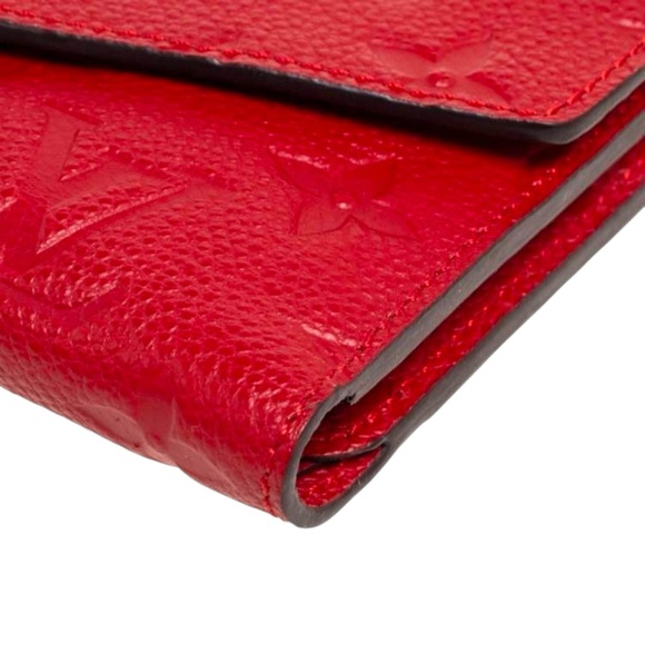 Louis Vuitton Monogram Empreinte Curieuse Compact Wallet in Cerise Red - Picture 12 of 15